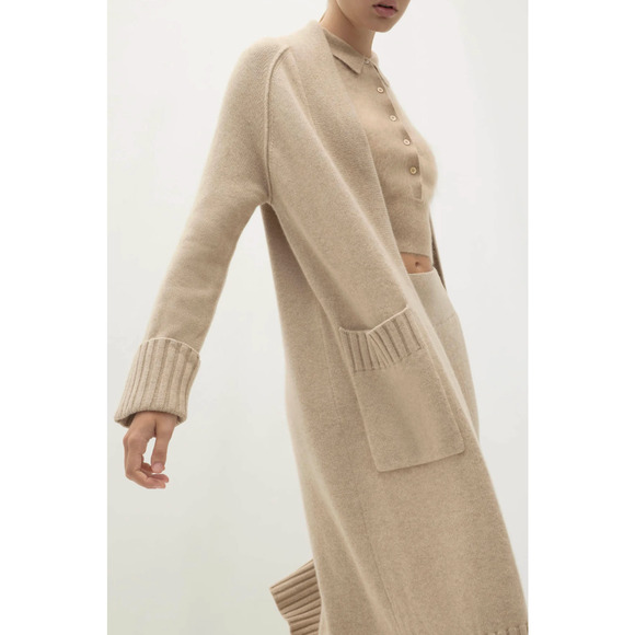 Naked Cashmere Women's Tillyn Longline Cashmere Cardigan Ecru XS NWOT - Picture 5 of 11